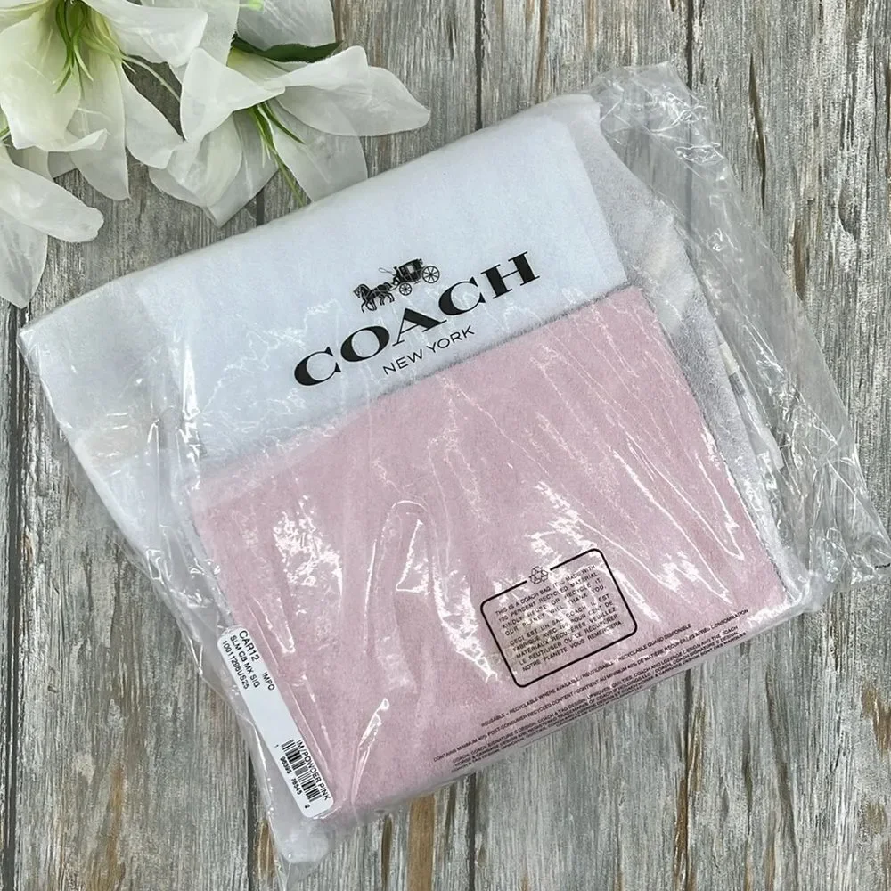 Coach Limited Slim Crossbody Bag In Signature Canvas Powder Pink Purse